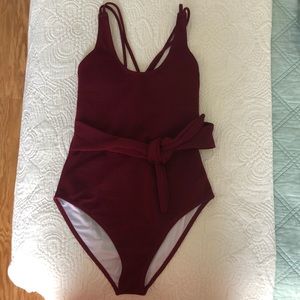 Cupshe Burgundy/dark red one piece
